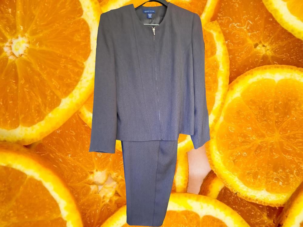 Karen Scott‎ Gray Zip Up Pants Suit Size 10